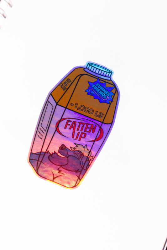 Fatten Up: 1,000lbs Holographic Sticker